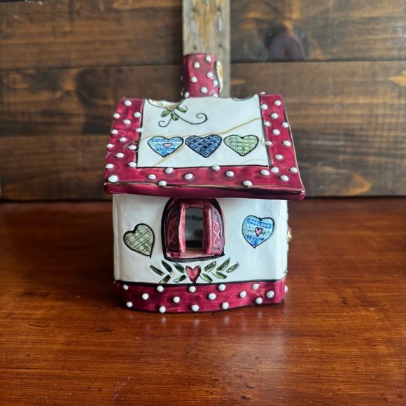 Blue Sky Heather Goldminc Ceramic House & Base Authentic Vintage Valentine's - Picture 4 of 8